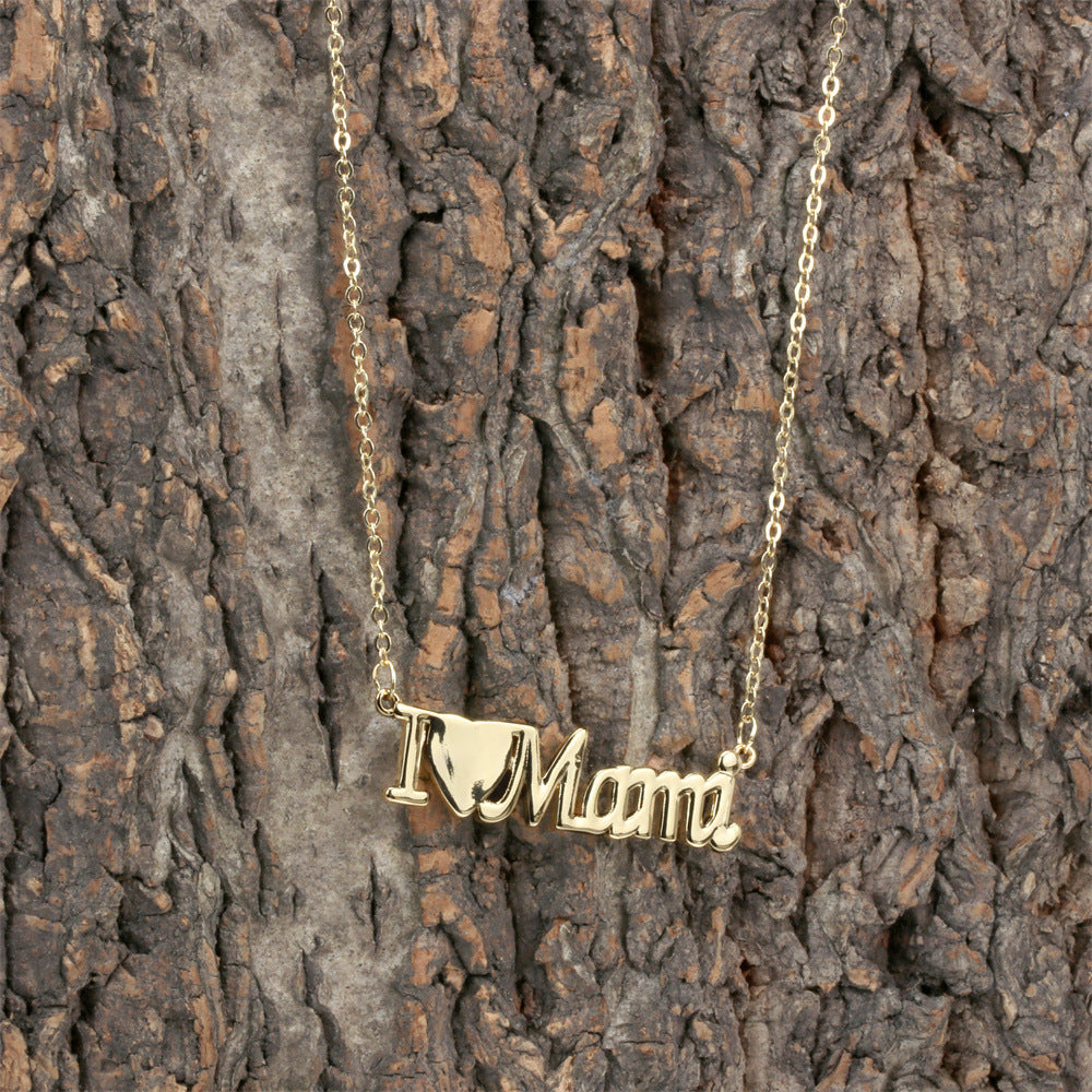 Venta al por mayor, regalo para el día de la madre, collar con colgante de globo de cobre MAMA